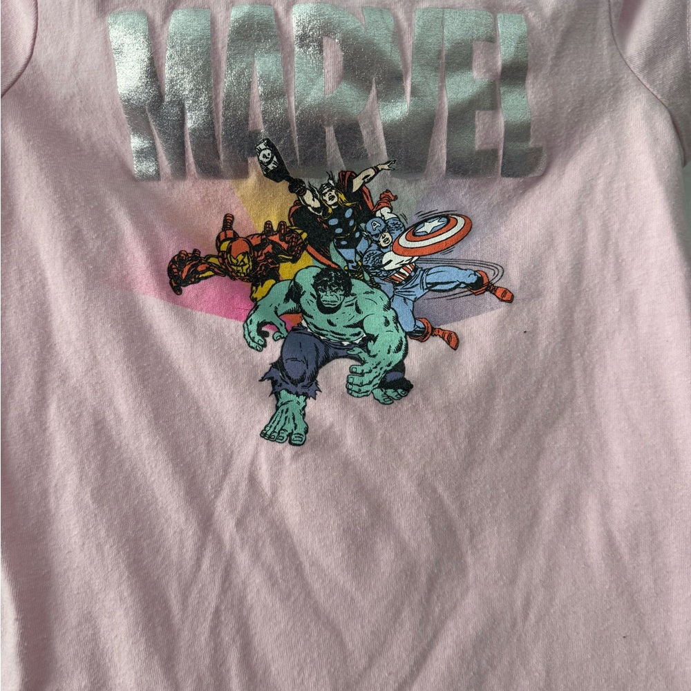 Marvel Kids Light Pink Superhero T-Shirt